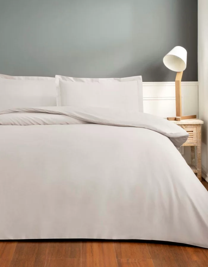 Taç Basic Saten Çift Kişilik Nevresim Takımı Vizon