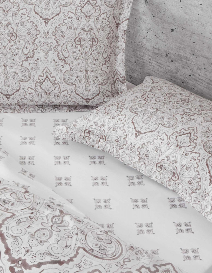 Taç Cassandra Saten Çift Kişilik Nevresim Takımı Mürdüm