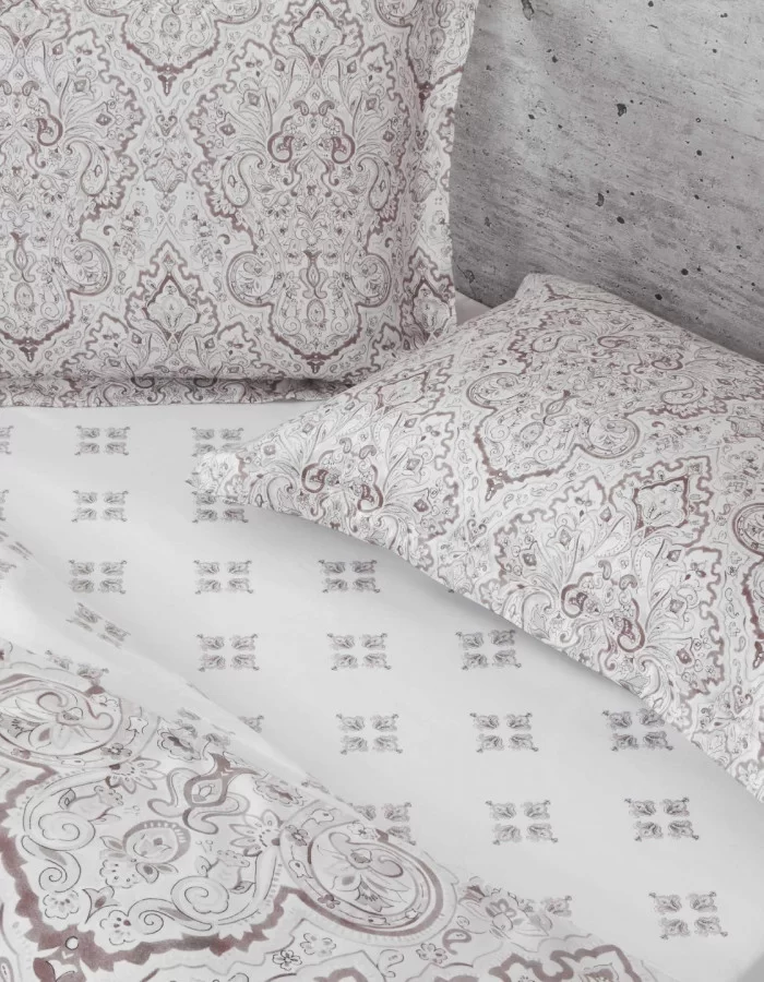 Taç Cassandra Saten Çift Kişilik Nevresim Takımı Mürdüm