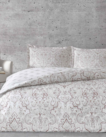 Taç Cassandra Saten Çift Kişilik Nevresim Takımı Mürdüm