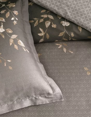 Taç Elaris Saten Çift Kişilik Nevresim Takımı Vizon