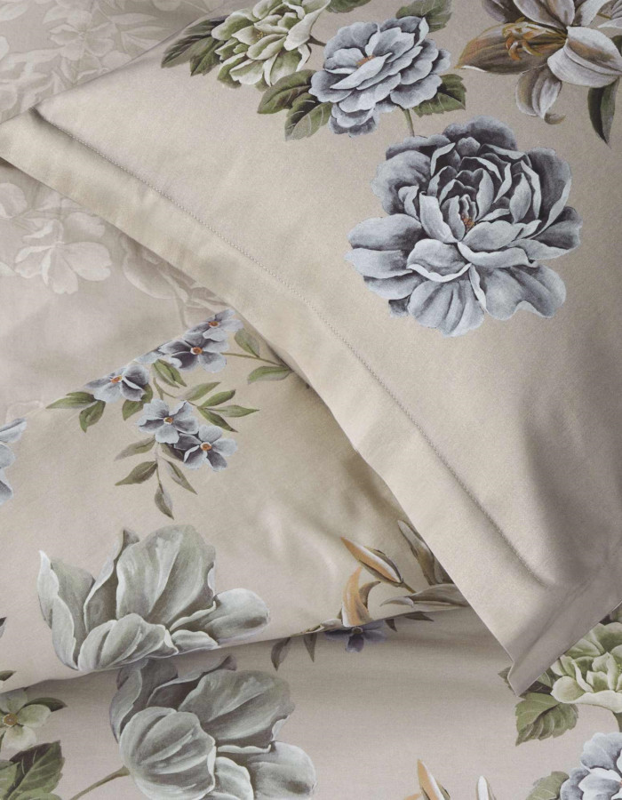 Taç Elodie Saten Çift Kişilik Nevresim Takımı Bej