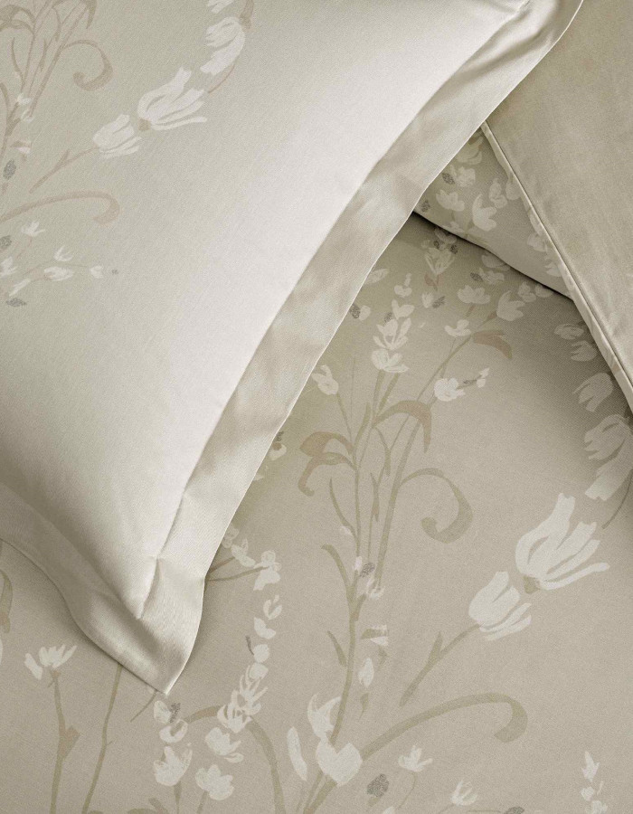 Taç Glint Saten Çift Kişilik Nevresim Takımı Taş