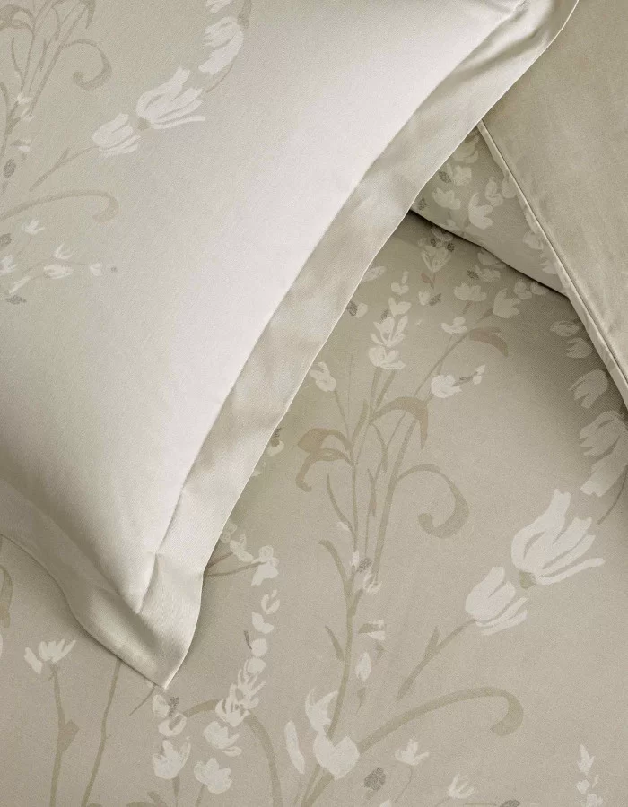 Taç Glint Saten Çift Kişilik Nevresim Takımı Taş