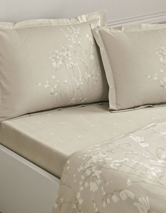 Taç Glint Saten Çift Kişilik Nevresim Takımı Taş