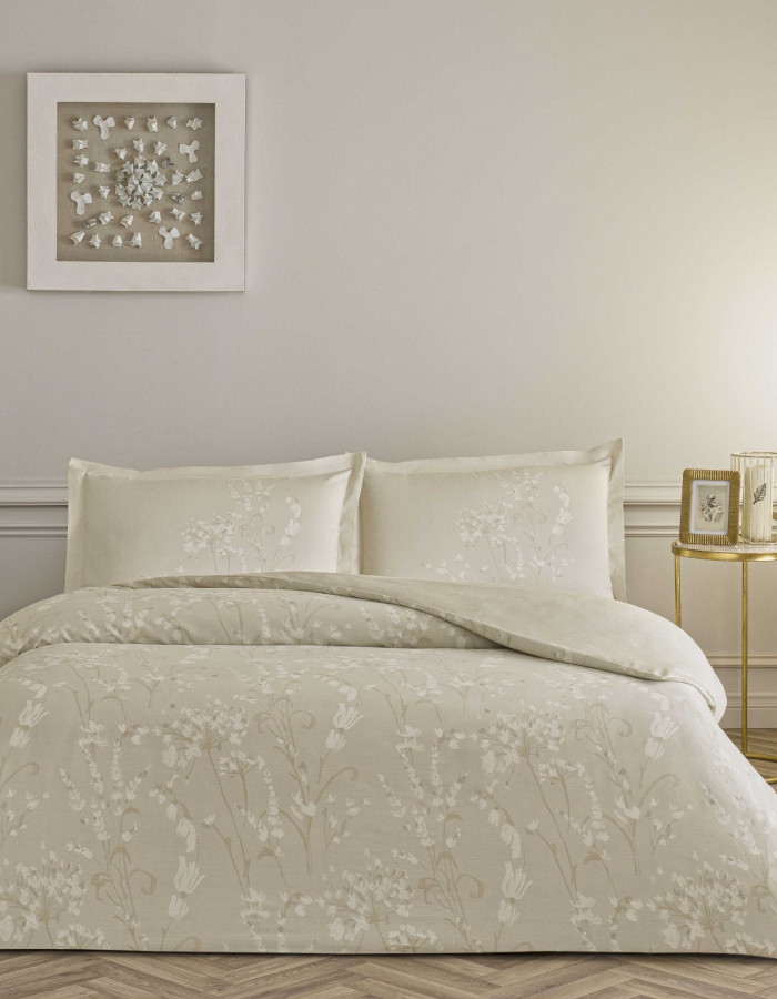 Taç Glint Saten Çift Kişilik Nevresim Takımı Taş