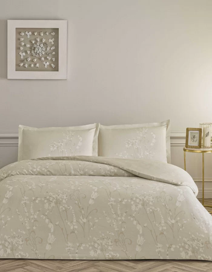 Taç Glint Saten Çift Kişilik Nevresim Takımı Taş