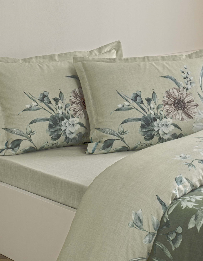 Taç Nurell Saten Çift Kişilik Nevresim Takımı Gri