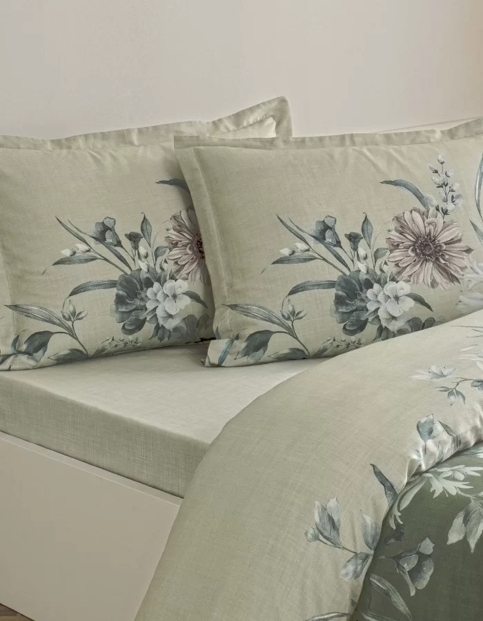 Taç Nurell Saten Çift Kişilik Nevresim Takımı Gri