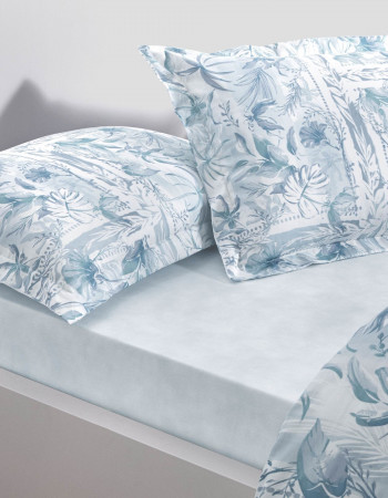 Taç Velora Saten Çift Kişilik Nevresim Takımı Mavi