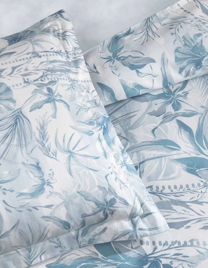 Taç Velora Saten Çift Kişilik Nevresim Takımı Mavi