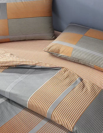 Taç Miles Ranforce Çift Kişilik Nevresim Takımı Turuncu