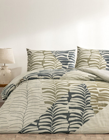 Taç Ella Ranforce Çift Kişilik Nevresim Takımı Kahve