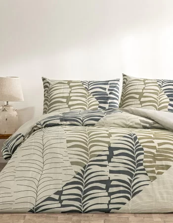 Taç Ella Ranforce Çift Kişilik Nevresim Takımı Kahve