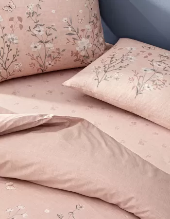 Taç Fiona Ranforce Çift Kişilik Nevresim Takımı Gül Kurusu