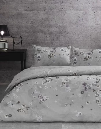 Taç Calire Ranforce Çift Kişilik Nevresim Takımı Gri