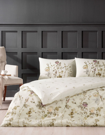 Taç Nina Ranforce Çift Kişilik Nevresim Takımı Bej