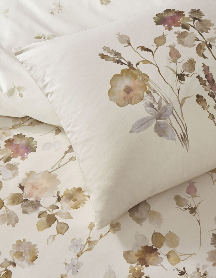 Taç Nina Ranforce Çift Kişilik Nevresim Takımı Bej