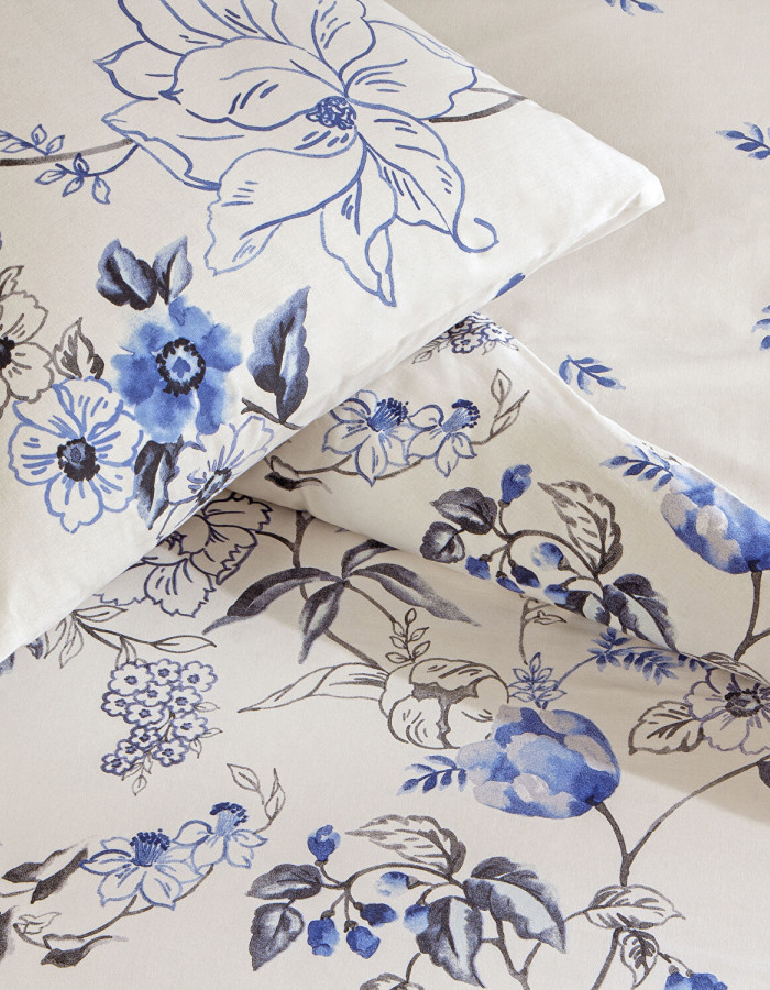 Taç Luna Ranforce Çift Kişilik Nevresim Takımı Mavi