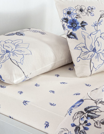 Taç Luna Ranforce Çift Kişilik Nevresim Takımı Mavi