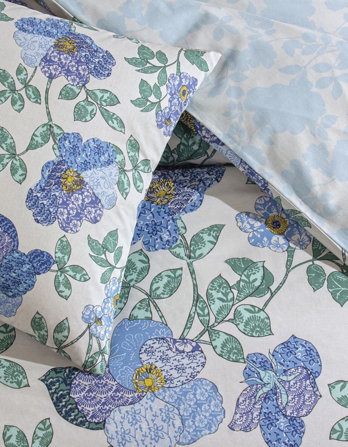 Taç Ardena Ranforce Çift Kişilik Nevresim Takımı Mavi