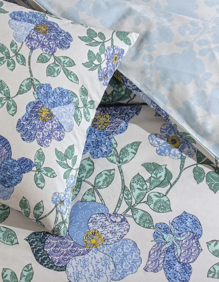 Taç Ardena Ranforce Çift Kişilik Nevresim Takımı Mavi