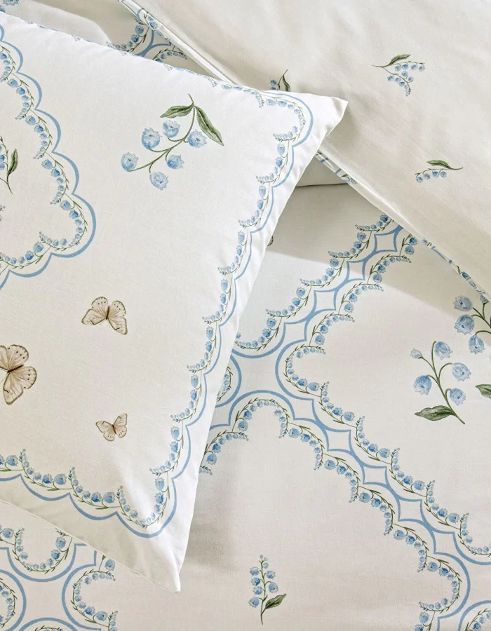 Taç Elyon Ranforce Çift Kişilik Nevresim Takımı Mavi