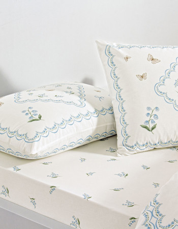 Taç Elyon Ranforce Çift Kişilik Nevresim Takımı Mavi