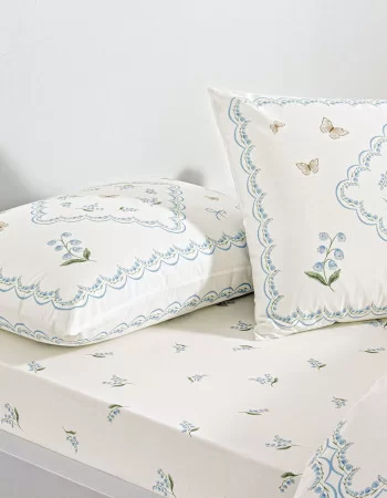 Taç Elyon Ranforce Çift Kişilik Nevresim Takımı Mavi