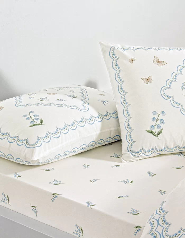 Taç Elyon Ranforce Çift Kişilik Nevresim Takımı Mavi