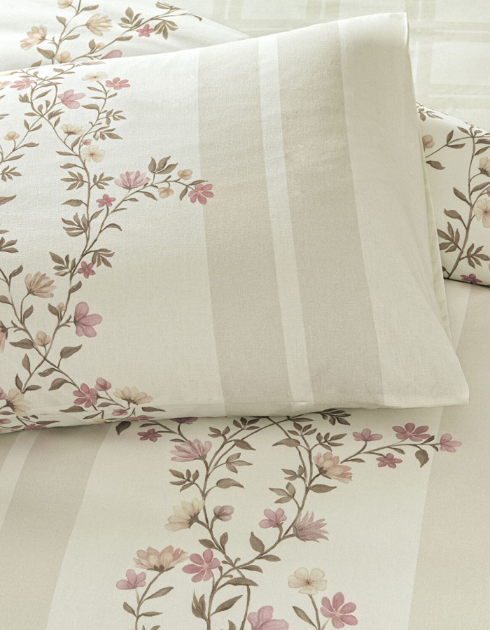 Taç Mirelune Ranforce Çift Kişilik Nevresim Takımı Bej