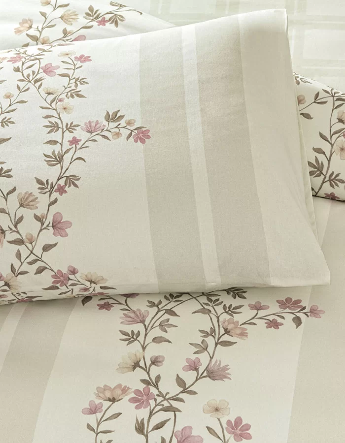 Taç Mirelune Ranforce Çift Kişilik Nevresim Takımı Bej