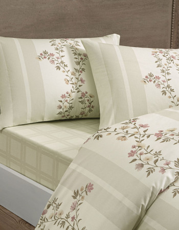 Taç Mirelune Ranforce Çift Kişilik Nevresim Takımı Bej