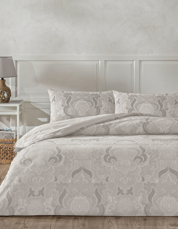 Taç Norellia Ranforce Çift Kişilik Nevresim Takımı Gri