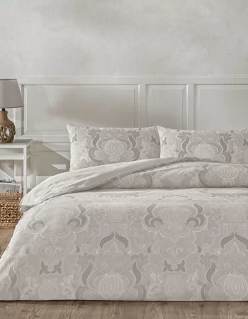 Taç Norellia Ranforce Çift Kişilik Nevresim Takımı Gri