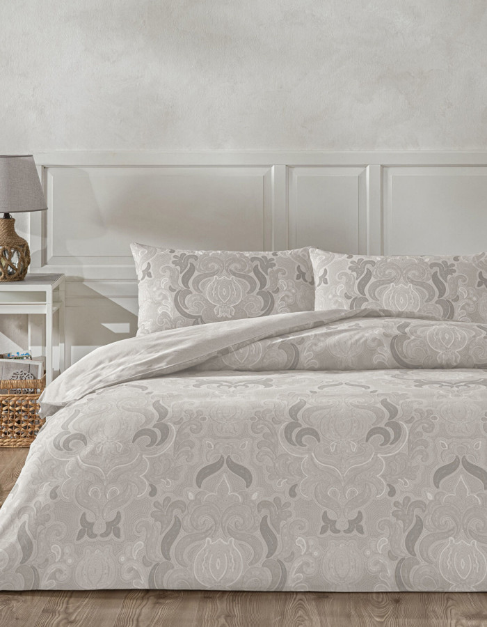 Taç Norellia Ranforce Çift Kişilik Nevresim Takımı Gri