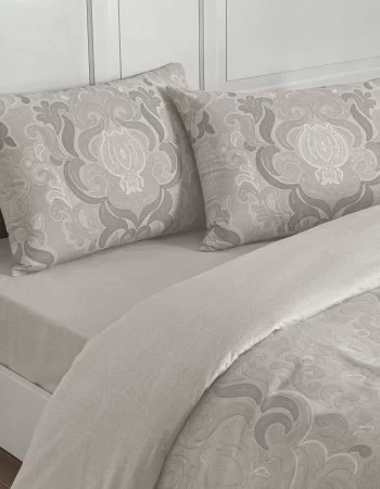 Taç Norellia Ranforce Çift Kişilik Nevresim Takımı Gri