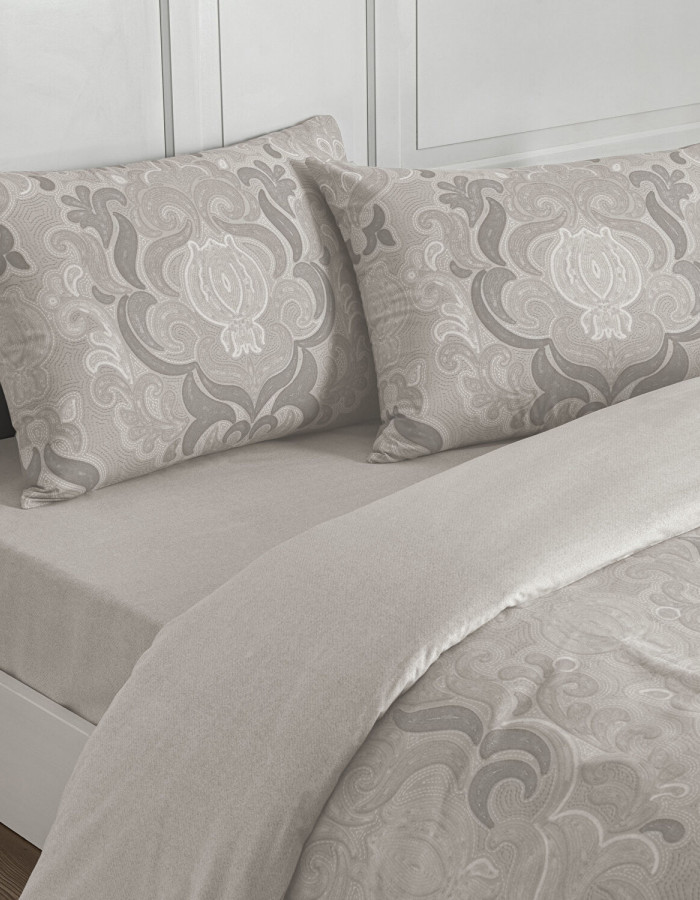 Taç Norellia Ranforce Çift Kişilik Nevresim Takımı Gri