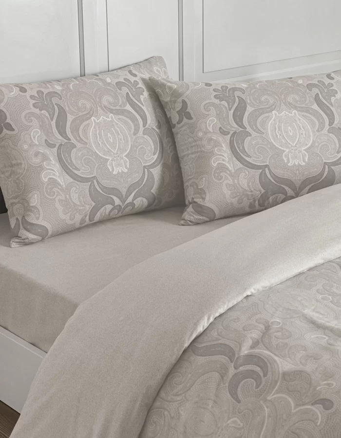 Taç Norellia Ranforce Çift Kişilik Nevresim Takımı Gri