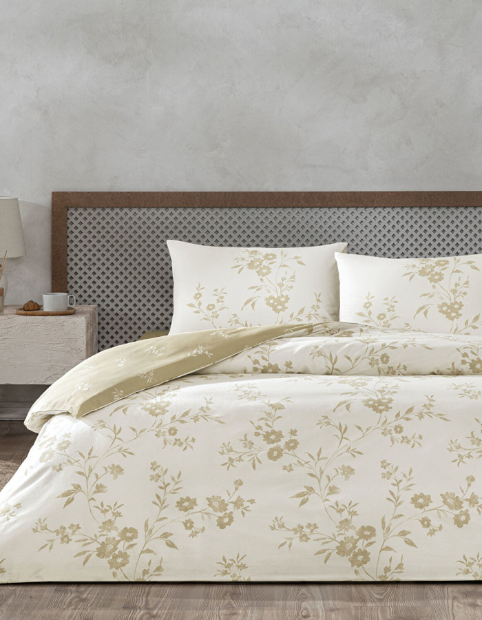 Taç Vellise Ranforce Çift Kişilik Nevresim Takımı Beyaz