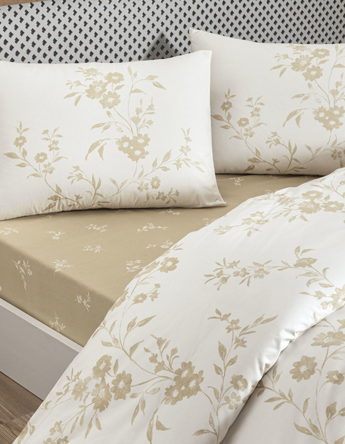 Taç Vellise Ranforce Çift Kişilik Nevresim Takımı Beyaz