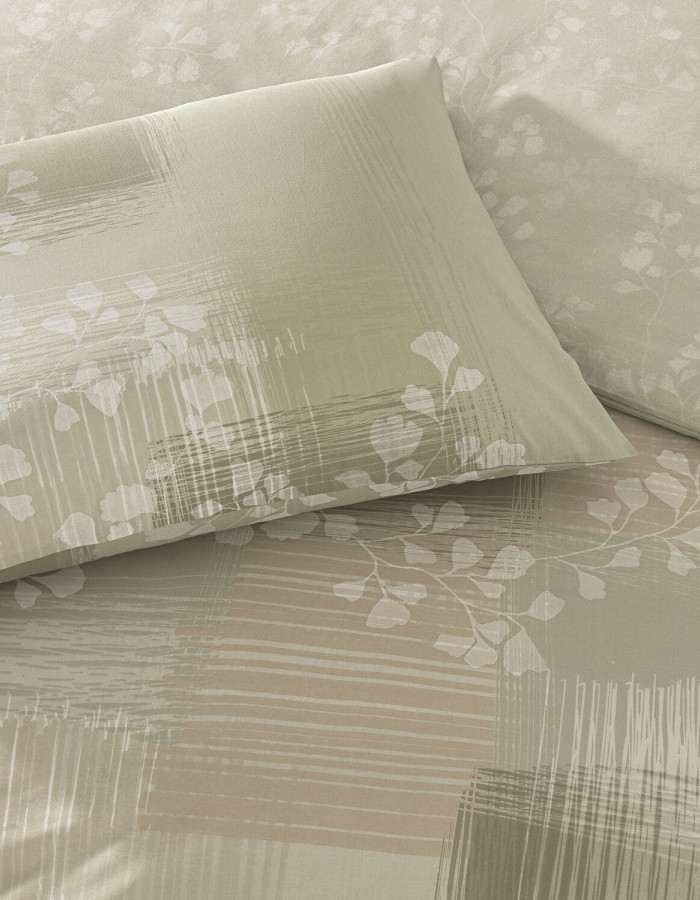 Taç İlra Ranforce Çift Kişilik Nevresim Takımı Bej