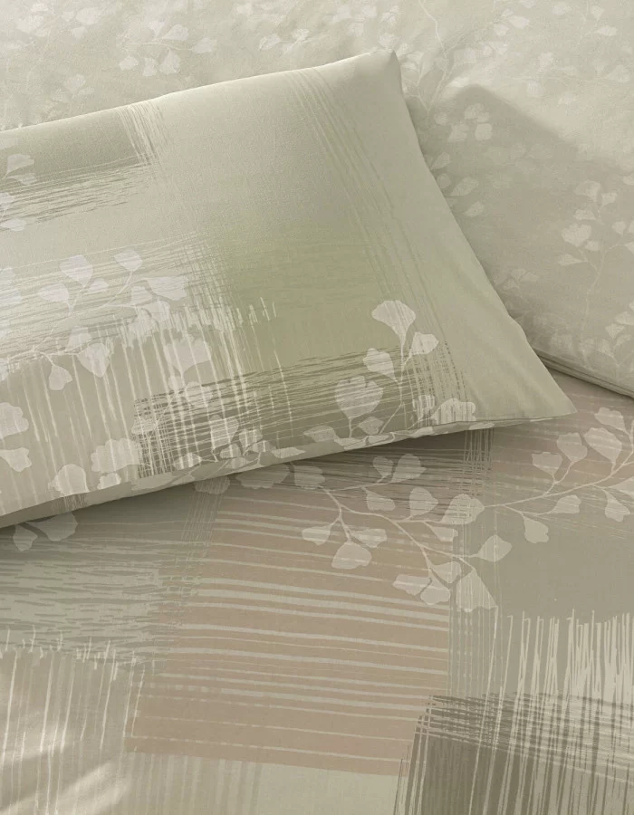 Taç İlra Ranforce Çift Kişilik Nevresim Takımı Bej