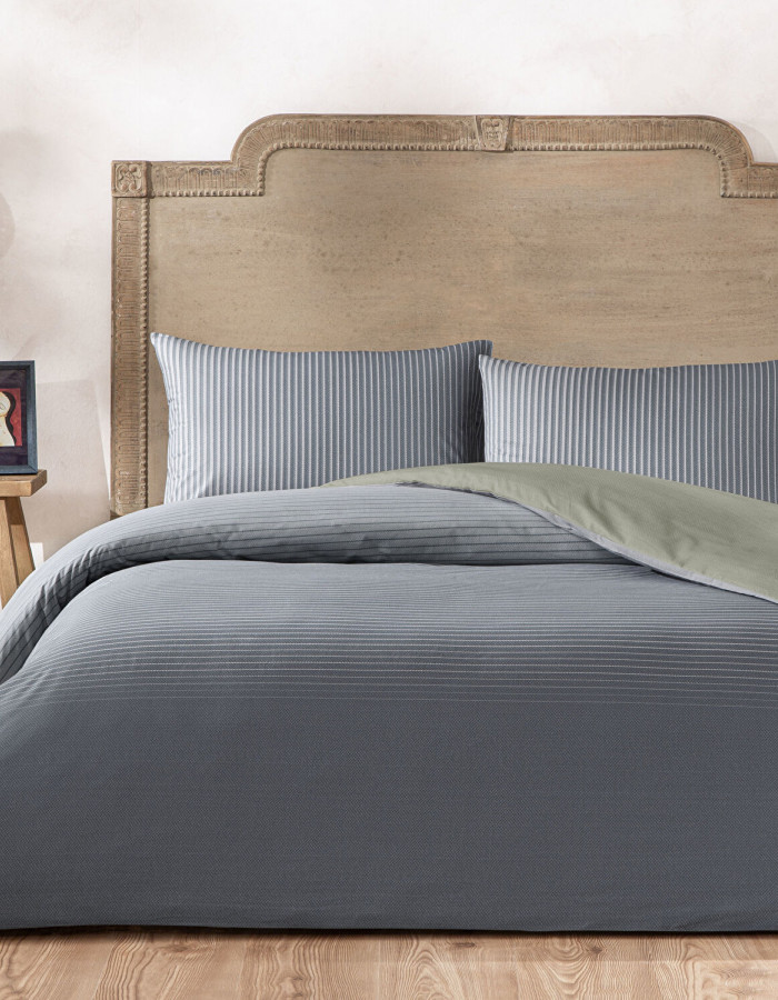 Taç Marwen Ranforce Çift Kişilik Nevresim Takımı Lacivert