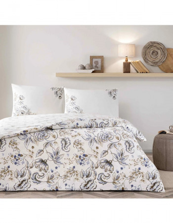 Taç Norah Ranforce Çift Kişilik Nevresim Takımı Kahve