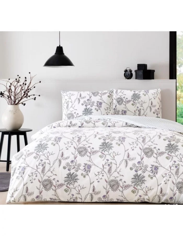 Taç Rosie Ranforce Çift Kişilik Nevresim Takımı Beyaz