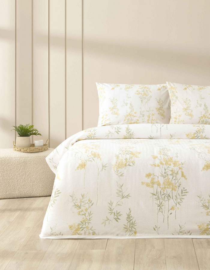 Taç Avielle Çift Kişilik Pike Takımı Sarı