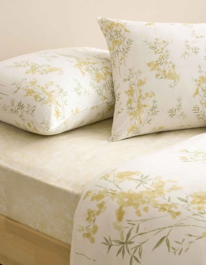 Taç Avielle Çift Kişilik Pike Takımı Sarı