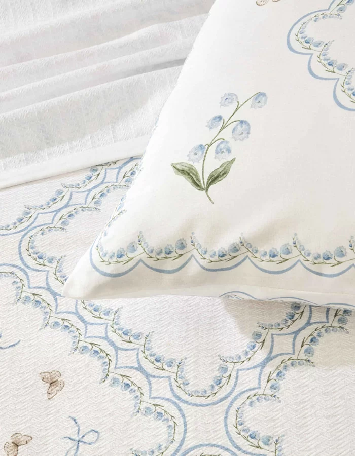 Taç Clarien Çift Kişilik Pike Takımı Mavi