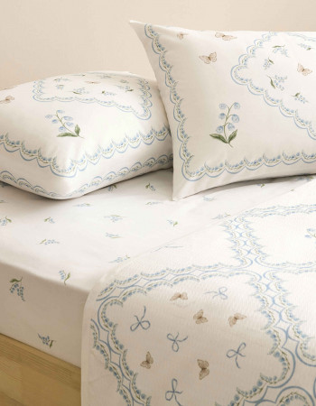 Taç Clarien Çift Kişilik Pike Takımı Mavi